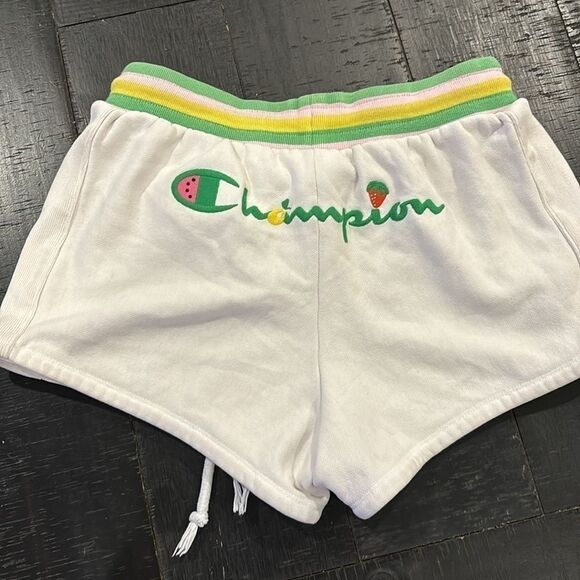 Champion Reverse Weave Watermelon Strawberry Striped Athletic Shorts Small‌‌‍‍‍‍ - Picture 5 of 7